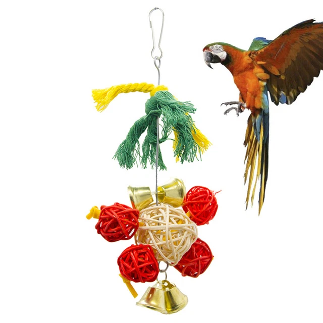1pc Papagei Spielzeug Vogel Biss Spielzeug Papagei Käfig Liefert