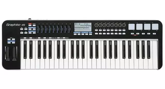 49-Keys Midi Teclado Controlador USB con Ajustable Velocity Grafito 49 2