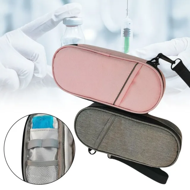 Glaciated Cold Storage Bag Medicine Travel Pocket Cooler Insulin Cooling Bag
