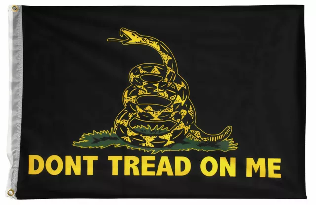 3X5 Dont Tread On Me Black Flag Banner Gadsden Tea Party FAST USA SHIPPING
