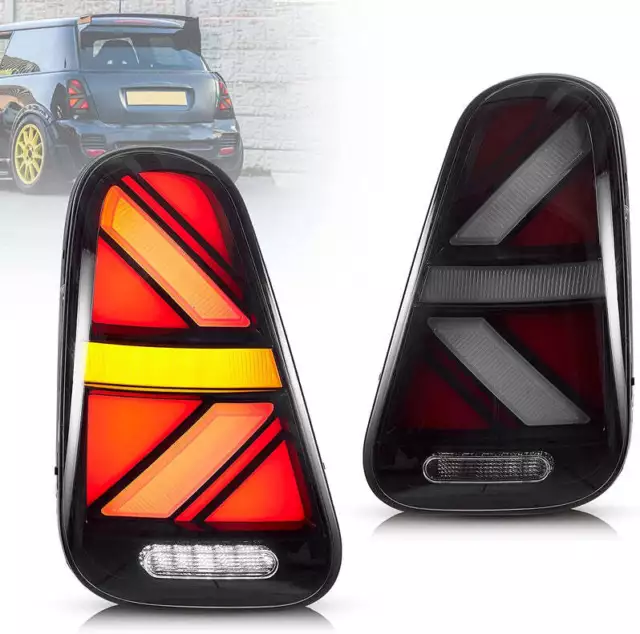 VLAND LED Taillights W/Animation For BMW Mini Cooper R50 R52 R53 2002-2006 1Gen