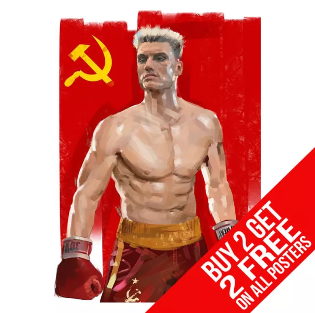 Rocky 4 Iv Ivan Drago Poster Bb6 Print A4 A3 Size - Buy 2 Get Any 2 Free