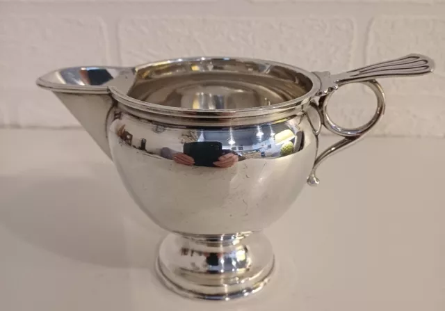 Vintage Danish Silver Plated Cream Jug. Mid- 20th Century, Hansen Of Copenhagen.