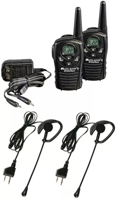 Walkie Talkie Midland Lxt118 + Auriculares Con Vox+ Cargador+Transformador 220V