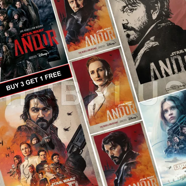 Star Wars Andor Posters A4 A3 A5 Prints Art TV Series Poster Rogue One Cassian