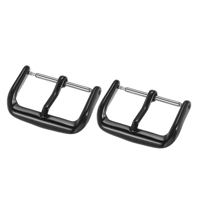 Orologio Cinturino Fibbia,316 Acciaio Inox Lucido PVD Fibbia,Nero per 20mm 2pz