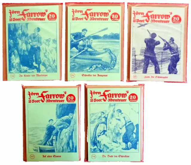 5 x Nachdrucke: Jörn Farrow's U-Boot -Abenteuer - Nr. 110, 112, 114, 115, 117