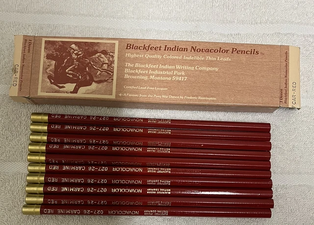 VINTAGE THE BLACKFEET Indian Pencil (10) Unsharpened Pencils In
