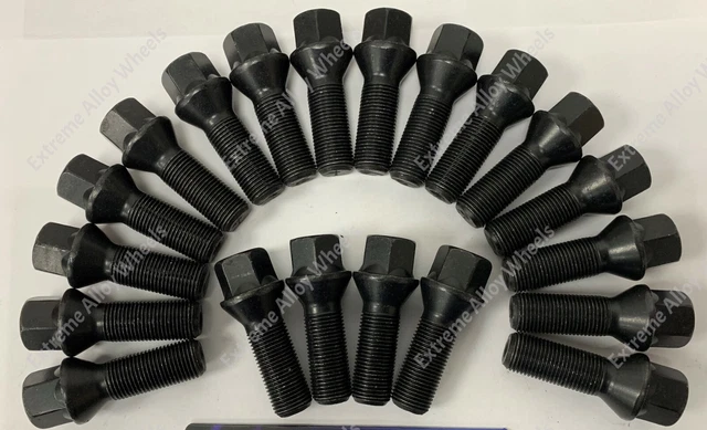 Écrou / Boulon de roue noir M12X1,5 pour BMW Série 3 E46 E90 E91 E92 E93