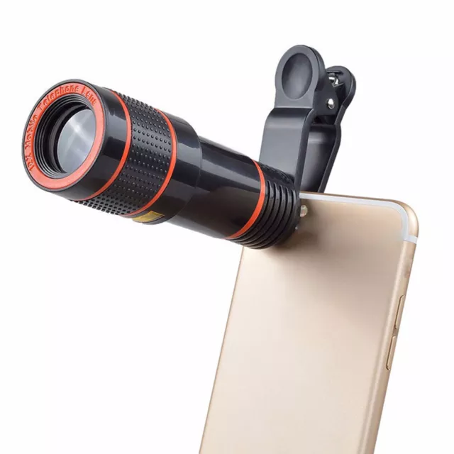 Clip-on 12x optischer Zoom HD-Teleskopkameraobjektiv für Mobiltelefone 2