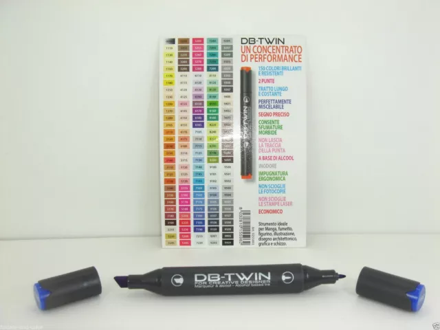Marcador Pantone Set De 5 Piezas Db-Twin Pen Marcador Varios Colores Doble Punta
