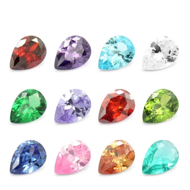 12 Pcs Tropfenförmiger Kristall Kristalle Und Edelsteine Schätze Spitzer Boden