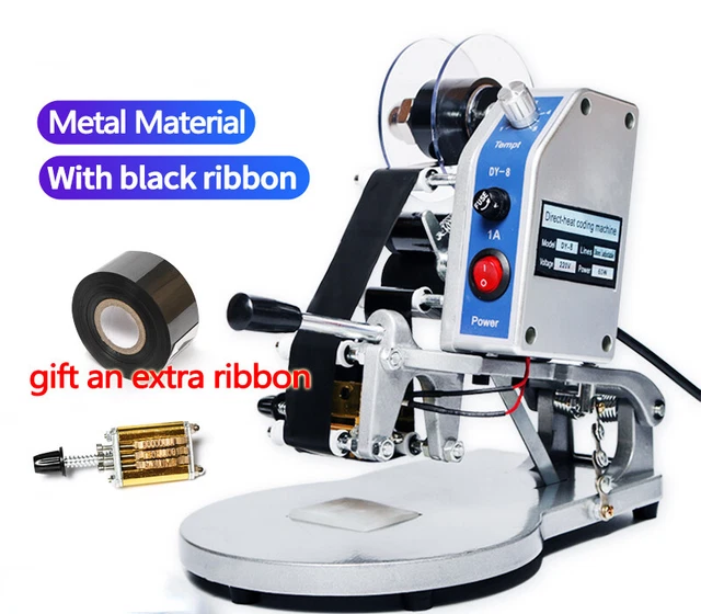 DY-8 Ribbon Coding Machine Direct Heat Date Steel Stamping and Coding Machine