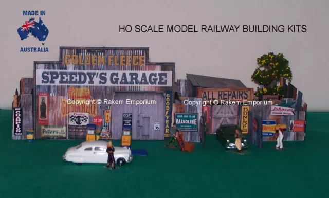 Golden Fleece Petrol Workshop Model Railway Building Kit HO Scale 1:87 HOGWS1