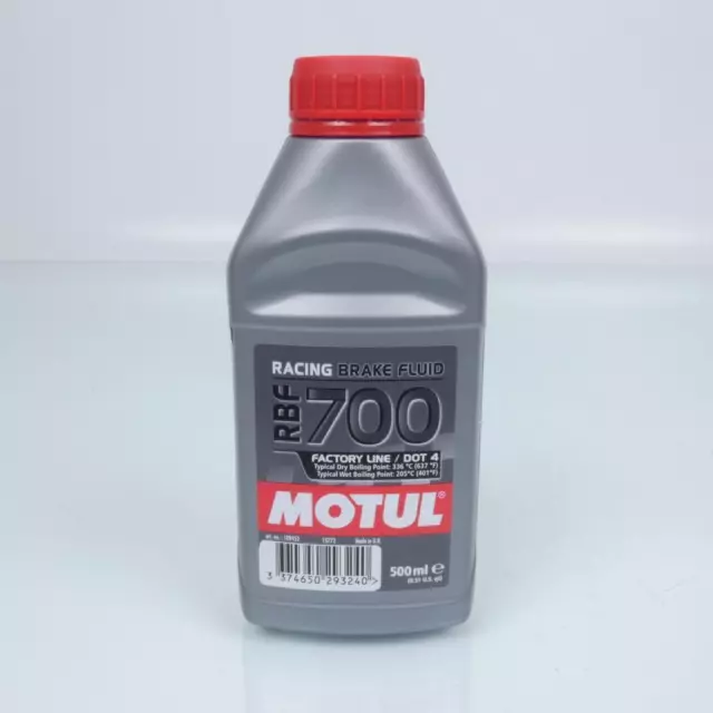 Liquide de frein ou d'embarayage compétition Motul RBF700 DOT4 500mL pour moto