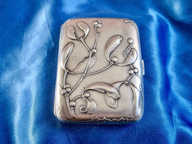 Étui à Aiguilles Art Nouveau - Argent Sterling Plaqué Or - Vintage Avec Boîte