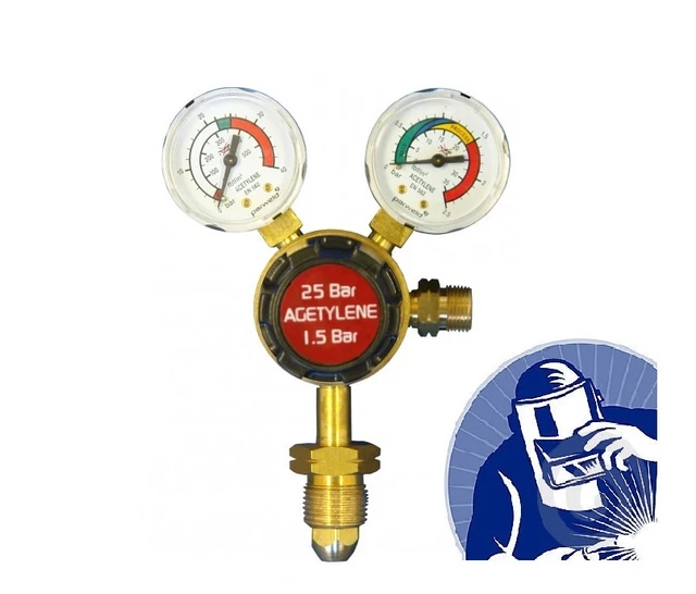 2 Jauges Régulateurs Acétylène/oxygène Pour Poste à Souder - Laiton - Compatible Gaz Compresseur