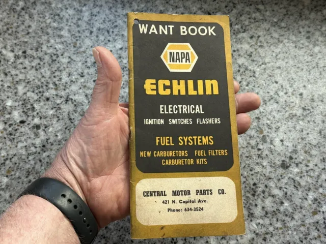 COOL OLD 1960s 70s NAPA ECHLIN WANT BOOK CENTRAL MOTOR PARTS OLD SKOOL RAT ROD