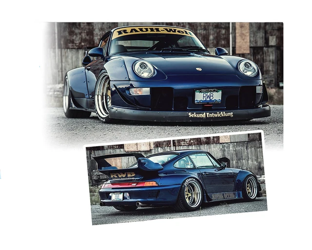 Shell Rwb 993 1:10 RC CLEAR Lexan Body Shell KIT - Porsche RWB (Raul-Welt) 993 195mm ...