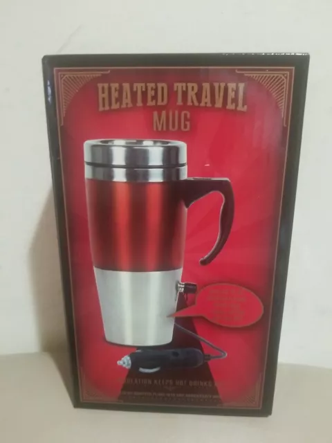 Travel Mug 13 oz Stainless Steel Hot or Cold 12V DC Adapter # New