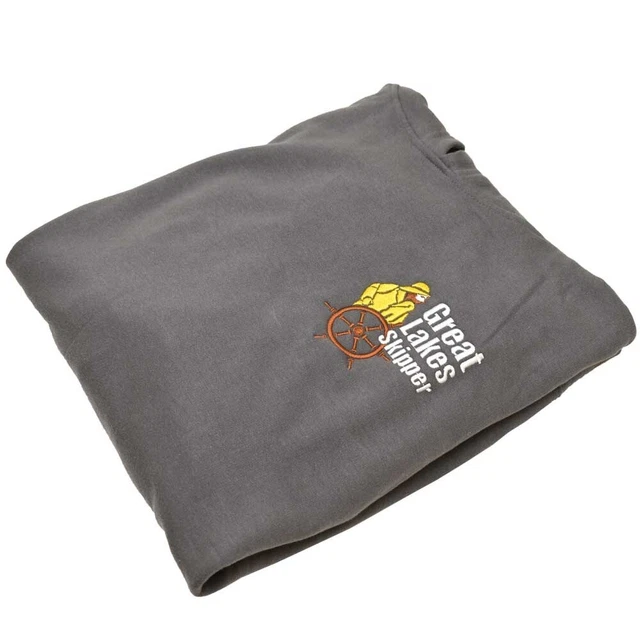 Great Lakes Skipper Boat Hooded Pullover Sweatshirt | Unisex XL Gray