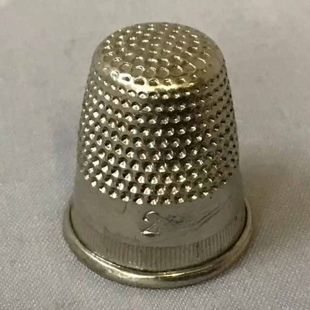 Vintage Silver Thimble. Size 2. Weight  2.89g
