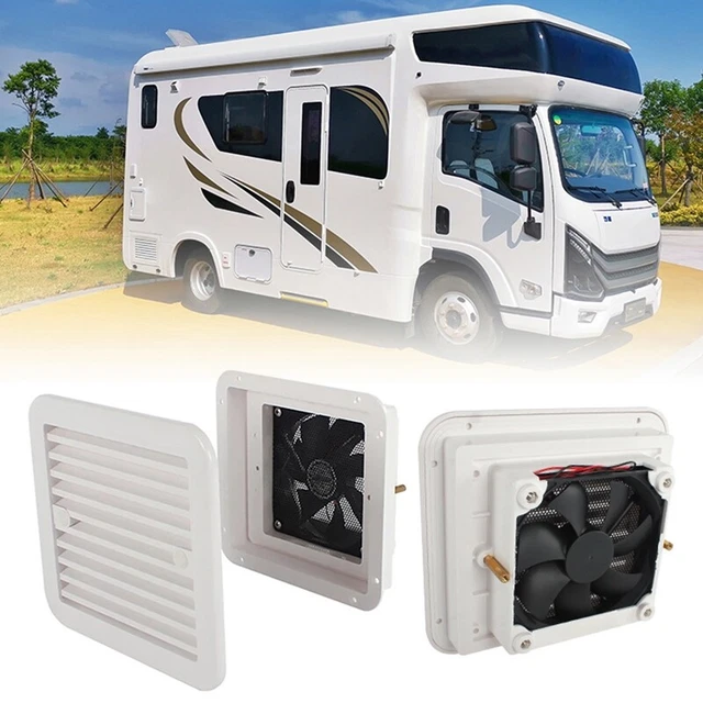 12V MuteFridge Vent with Fan for RV Trailer Caravan Side Air ExhauU6