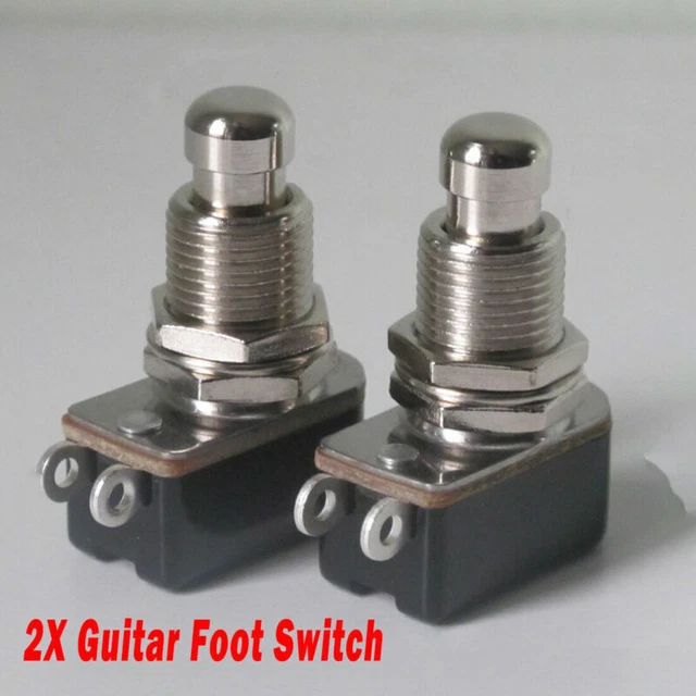 2PCS MOMENTARY SOFT Touch Push Button Stomp Foot Pedal Electric Guitar