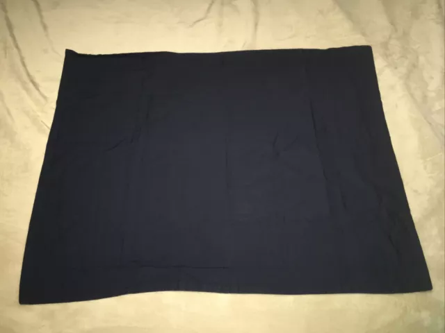 Pottery Barn Teen Kelly Slater Pleated Standard Sham Dark Blue Navy Solid Color