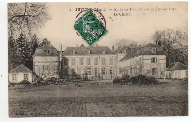 JUVIGNY - Marne - CPA 51 - le Chateau, after the floods of 1910