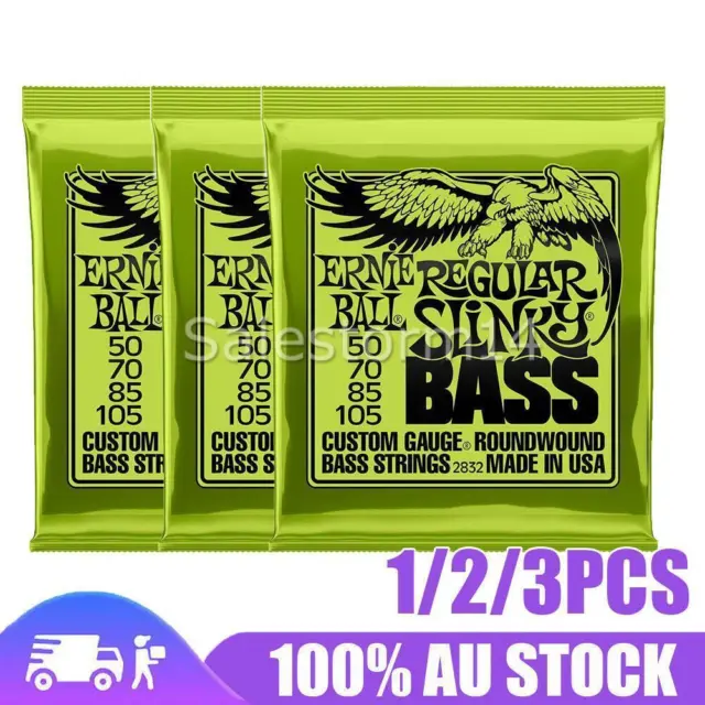 1-3PCS For Ernie Ball 2832 Bass Guitar Strings Regular Slinky 50-105 AU OZ