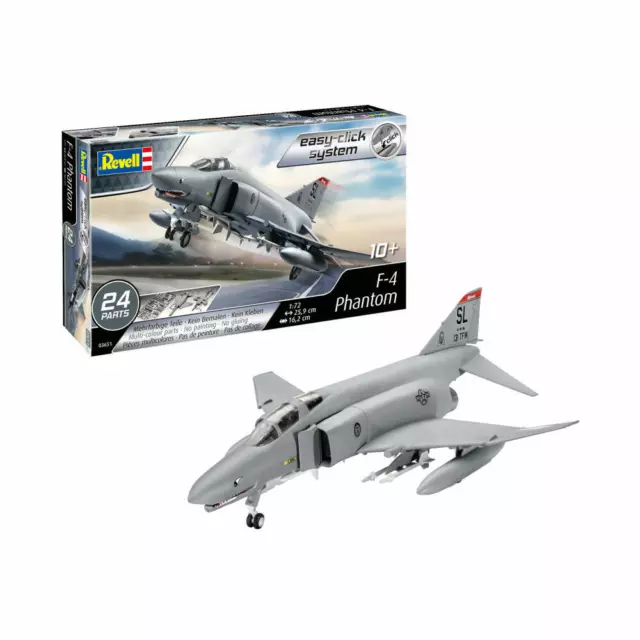 Revell Steck-Modellbausatz F-4 Phantom easy-click-system, Flugzeug, 03651