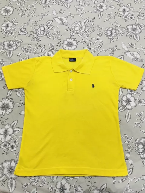 Boys ralph lauren Polo age S(8) Yellow Half Sleeve shirt Embroidered Logo