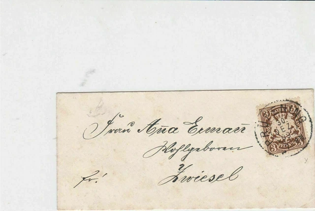 bavaria 1909 stamps cover ref 20598