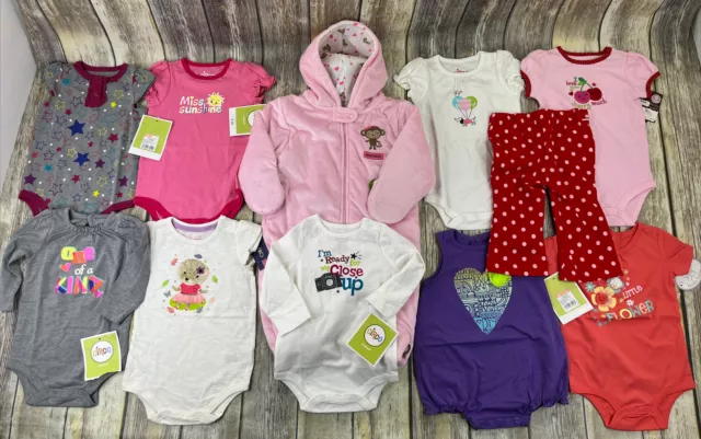 Circo Carters Baby Girl 9 Months Mixed Lot Clothes New With Tag