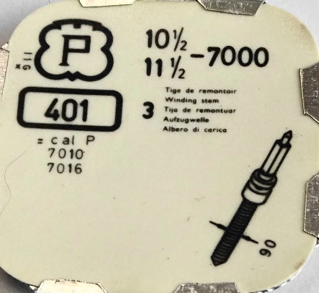 Uhrmacher Eine Aufzugswelle für Uhren Peseux 10 1/2  190 - Gewinde 120