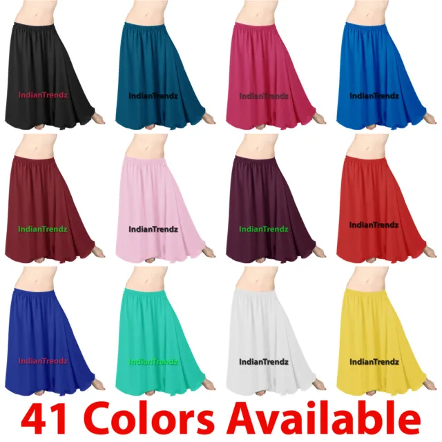 2 Layer Gypsy Skirt Chiffon Full Circle Belly Dance Tribal Flamenco Double Jupe