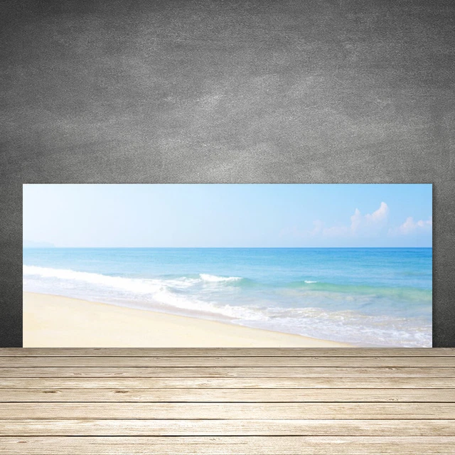 Crédence Cuisine Verre 125x50 Cm – Motif Architecture Mer Plage, Style Moderne