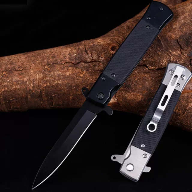 Folding Knife Camping Survival Tactical Hunting Pocket Knives Italian Style