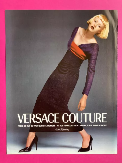 Publicité Versace 1997 mode 90's collection mode vintage presse automne hiver