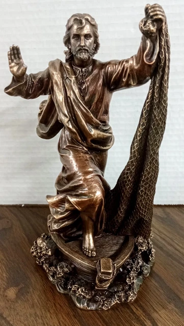 *RARE* JESUS WITH NET SCULPTURE - 9.5