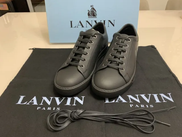 lanvin Pairs Black Sneakers 100% Calf  Outer Material MSRP $650 Size 9 Price$450