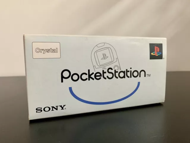 SONY POCKETSTATION CRYSTAL Working PS1 Memory Card BOXED WITH NEW BATTERY