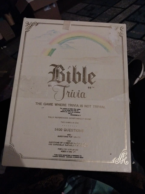 Bible Trivia Board Game 5400 Questions Vintage 1984 Cadaco Game Vintage COMPLETE