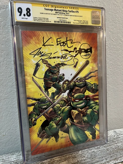 Teenage Mutant Ninja Turtles 75 CGC 9.8 SS EASTMAN SINNOTT Sketch Virgin Cover