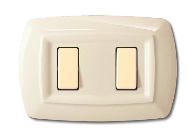 Placca Tondo' 2 Posti Avorio ( ELETTROCANALI cod. ECL2592A )