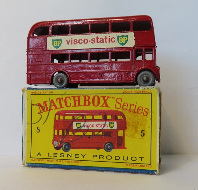 1960S MATCHBOX REGULAR Wheels #5 Routemaster Bus in Original Box Lesney ...