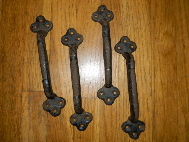 Set-4 Lot Deal~9"  Iron Garden Gate Handles Barn Door Drawer Tool Box Pulls