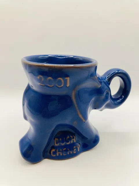 VTG 2001 Frankoma Political Blue Elephant Coffee Tea Mug/Cup GOP Collectible 8oz