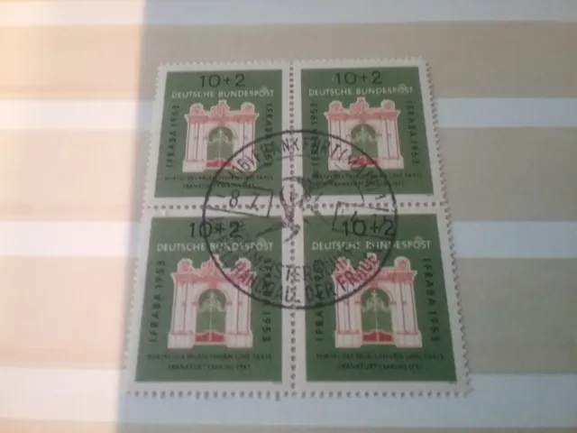 Viererblock Briefmarken Brd Ifraba 1953  Faksimile